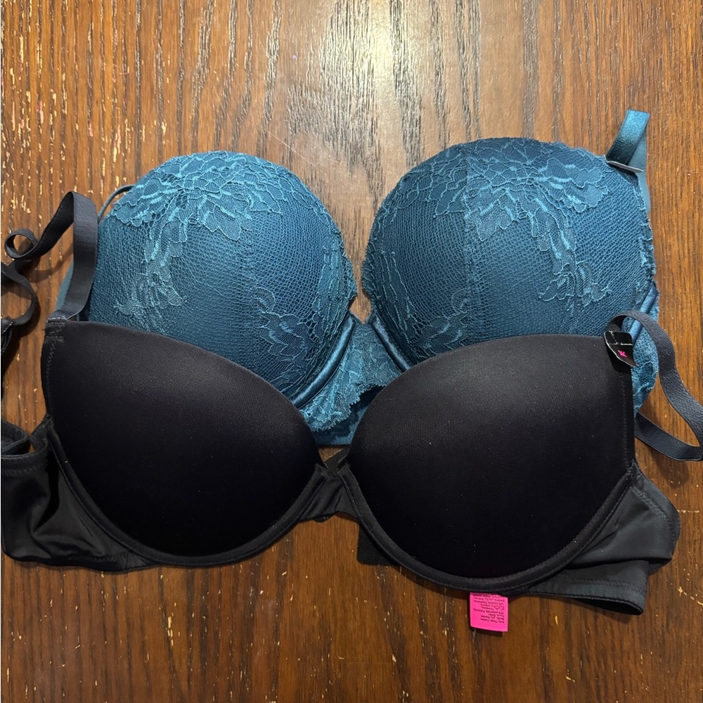 La SENZA Teal Lace and Black Bras